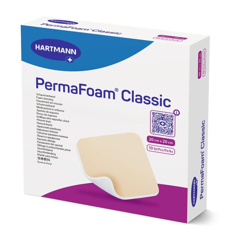 Губчаста пов'язка PermaFoam® Classic 20см x 20см 10шт